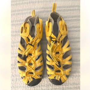 Keen Whisper Yellow Sandals 8.5